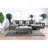 Contemporary Style Ottoman Gray Color Chenille 1Pc Ottomans Living Room Furniture Plush Seat