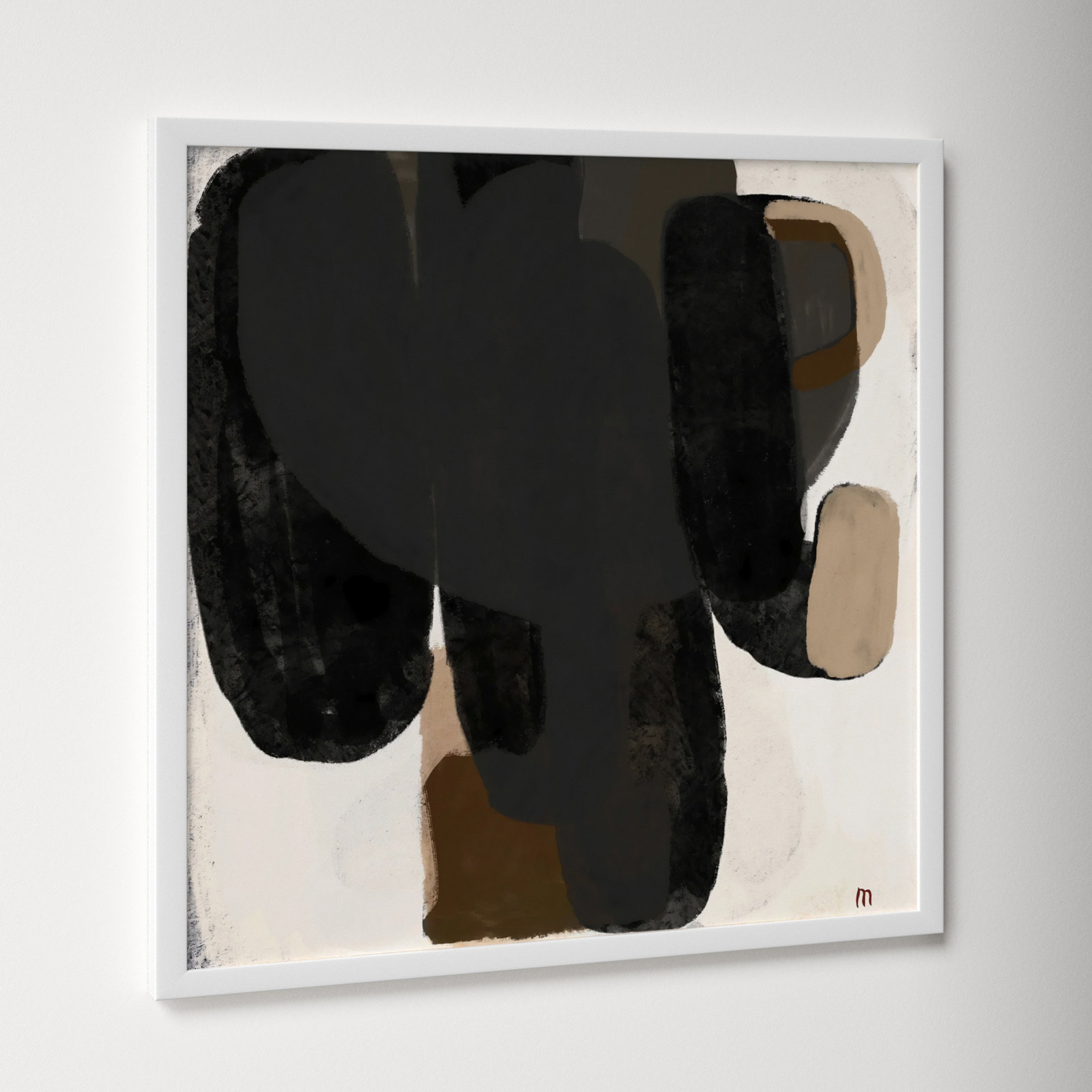 Abstract No. 2 Print, White, 30" H x 30" W x 1.25" D
