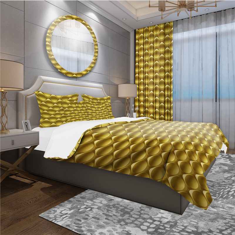 Ensemble de housse de couette glam, Housse de couette très grand + 2 taies décoratives