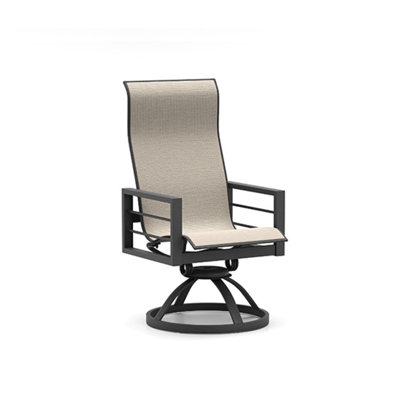 Chaise berçante pivotante à dossier haut Sutton