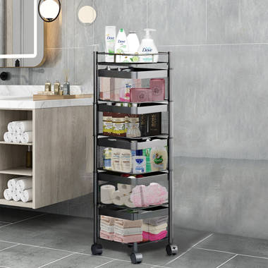 Bowland 5 Tier Round Rotating Storage Shelf Rebrilliant