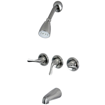 Kingston Brass Yosemite Triple-Handle Tub and Shower Faucet