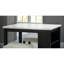 Ensemble de salle à manger 3 pièces avec table rectangulaire, tabourets en tissu et 2 tabourets blancs noirs, table ultrabrillante noir / blanc /