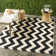 Arneshia Polypropylene Black/Beige Area Rug