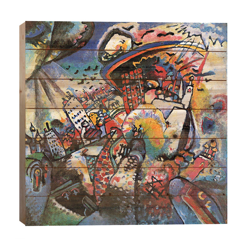 Moscow II by Wassily Kandinsky - Unframed Graphic Print on Wood