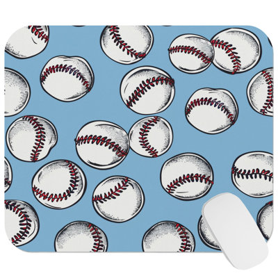 Sports Baseball Pattern IX Children's Gaming Cute Office Laptop Desk Pad Gift Mat Square Rectangle Non-Slip Mousepad