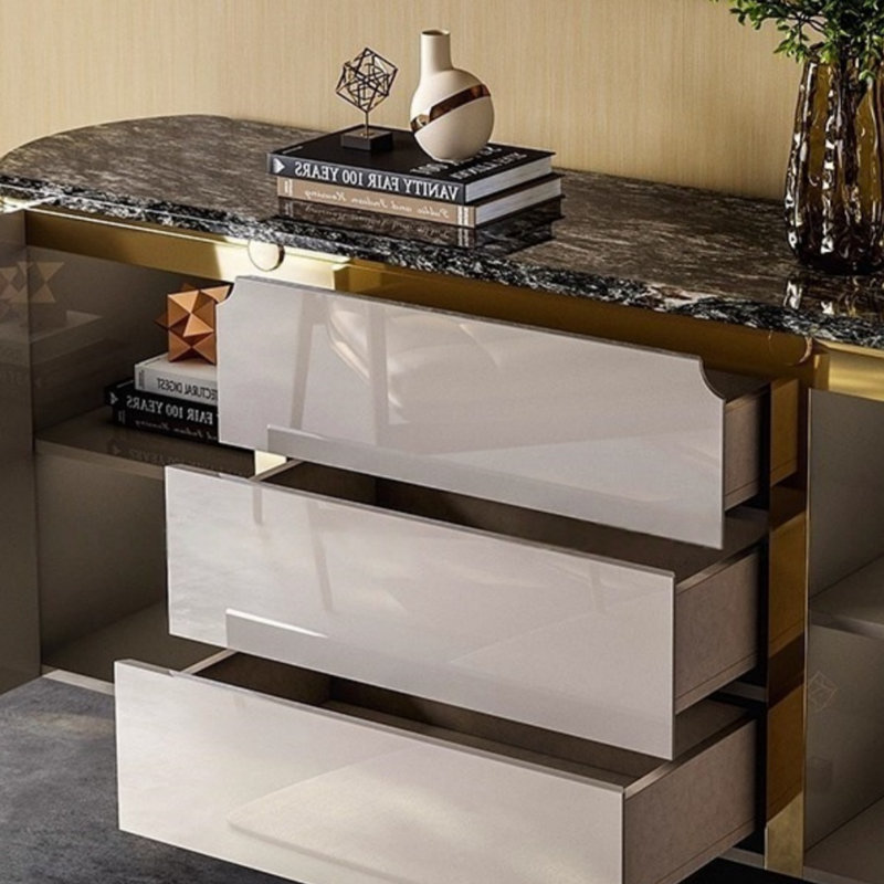 Buffet de salle à manger luxueux de style italien, H 35,43 po x l 78,74 po x P 15,75 po