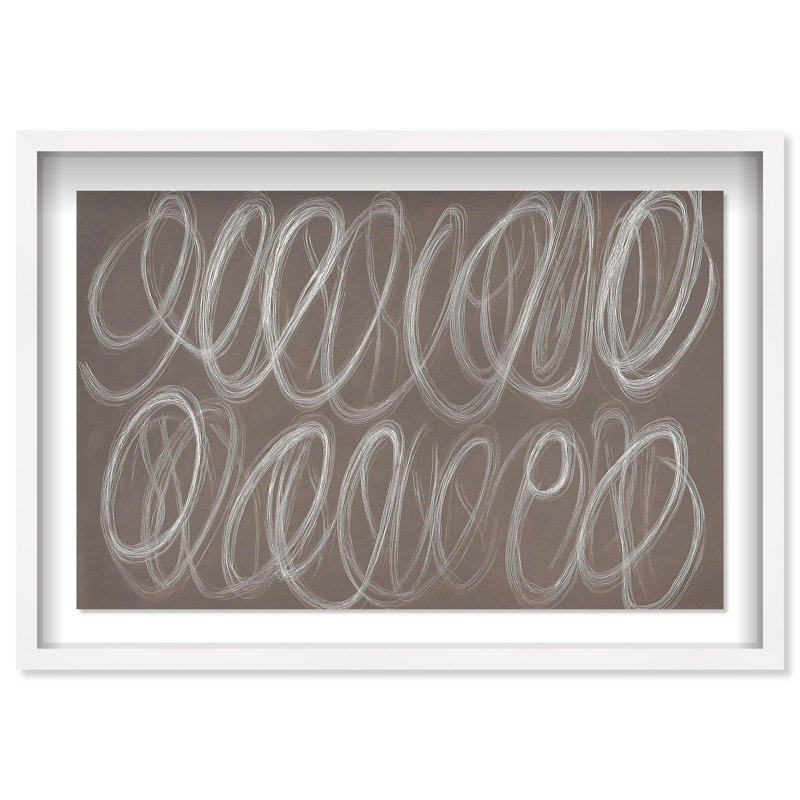 Oliver Gal Coastal Mirage III Abstract - Luxury Shadowbox Framed Wall Art, 21.5" H x 31.5" W, White