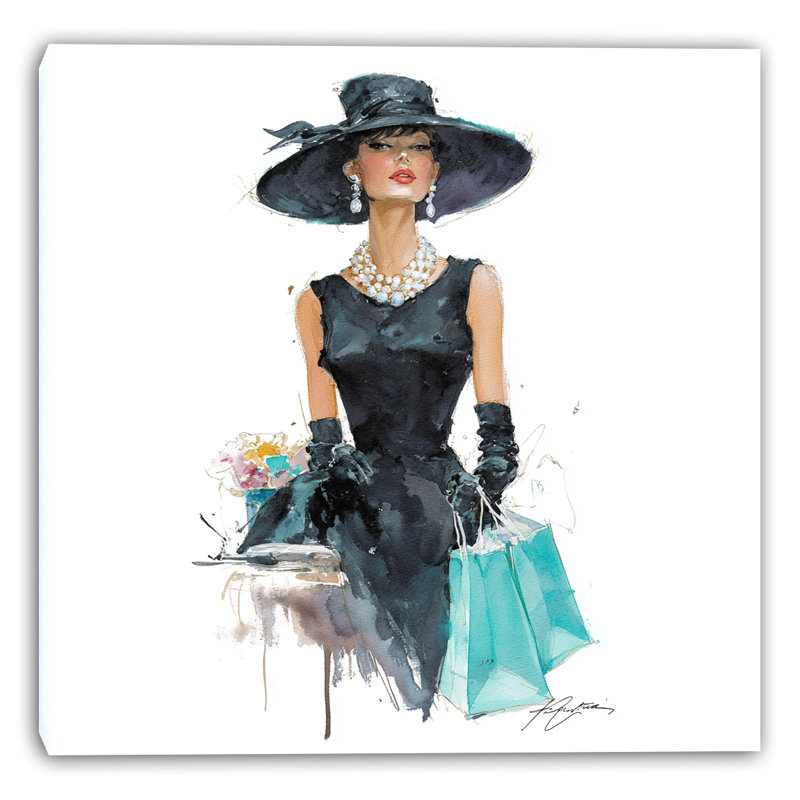 "Timeless Black Dress", art mural sur toile tendue, H 40 po x l 40 po
