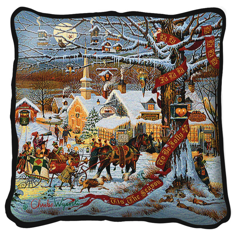 Coussin en coton Town Christmas