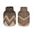 Keianna Vase Rattan Chevron Pattern 13" Multicolor Brown Black Ivory for Home Office Bedroom Living Room Decor