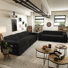 Ensemble de canapé modulaire en chenille 2 pièces Winkler