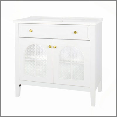 Armoire de salle de bain 35,6 pouces avec éclairage activé par le mouvement et beaucoup de rangement, parfaite pour les salles de bain modernes et élégantes
