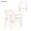 Chaise d'appoint en cuir PU U-Can, fauteuil de style Mid-Century moderne avec structure en bois massif, chaise de lecture avec dossier haut pour le salon
