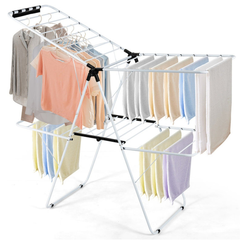 Plastic and Powder Coated Steel Foldable Gullwing Drying Rack
