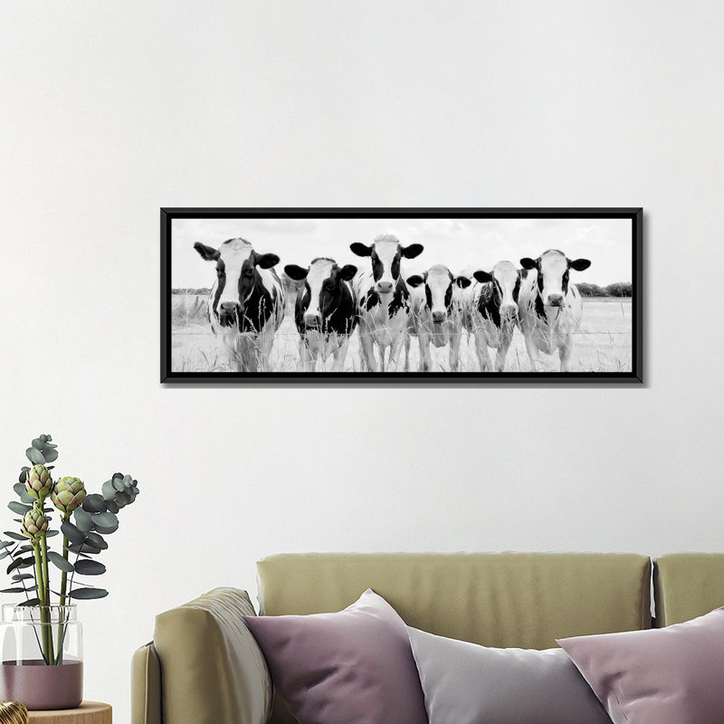 Print, H 16 po x l 48 po x 1,5 po, Toile avec cadre noir