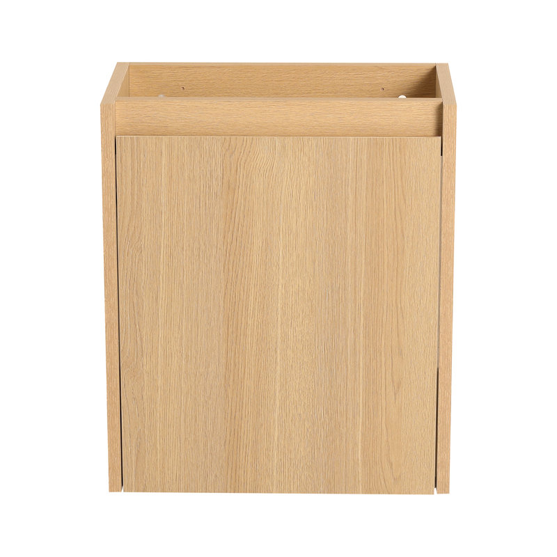 Ensemble de meuble-lavabo pour salle de bain 16 po pour petit espace, petit meuble-lavabo avec lavabo en céramique, Chêne