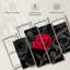 Ensemble de 4 pièces de roses rouges gothiques sur toile-1125689184