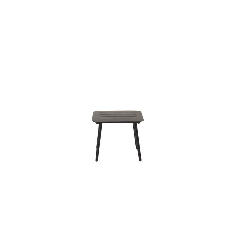 Gafnit Square Metal Outdoor Side Table , 40cm cm W 40cm cm D, Black