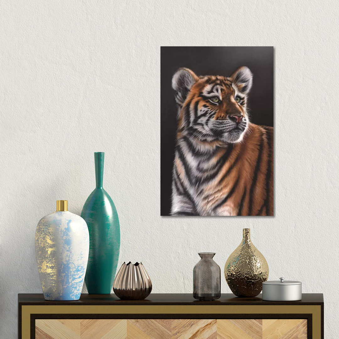 Tiger Cub von Richard Macwee - Giclée auf Leinwand ohne Rahmen Galerie-verpackt