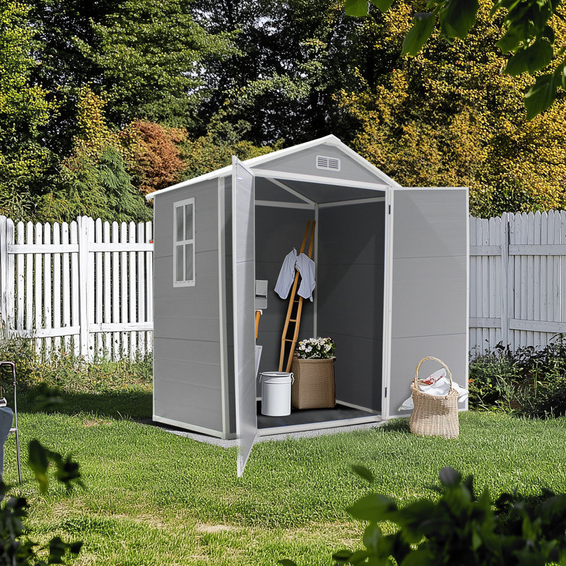 6 Ft. X 4.5 Ft. Resin Outdoor Storage Shed with Floor and Window