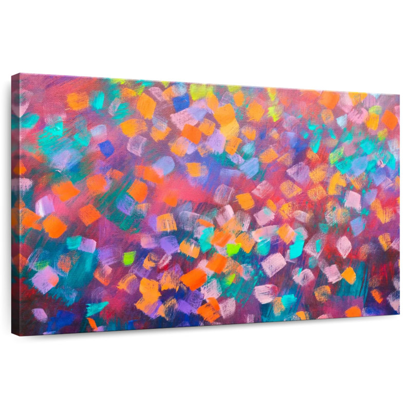 Avery abstrait coloré, H 20 po x l 30 po