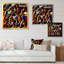 «Abstract Face Pattern Art II», reproduction sur toile encadrée-1044324357-1044324354
