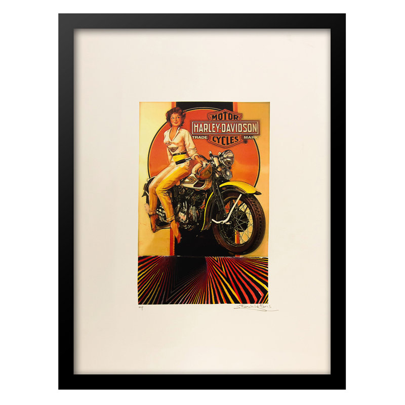 Harley-Davidson Motorcyle Lady - cadre photo, impression