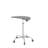 Adjustable Height Tempered Glass Table, Desk Table With Lockable Wheels, Side Table-85470687