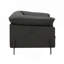 Fauteuil en cuir noir avec grain supérieur