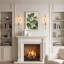 Ensemble de 2 appliques murales câblées de 62 cm (24,5 po), certifiées ETL, avec abat-jour en verre transparent.-2147105992
