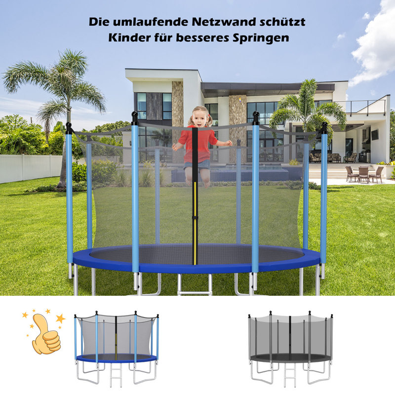 Freeport Park Roseann 150cm Polyethylene Plastic Replacement Safety Net Compatible With Round Trampoline