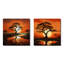 Coucher de soleil silhouettes d'arbre baobab-238633852-238633853