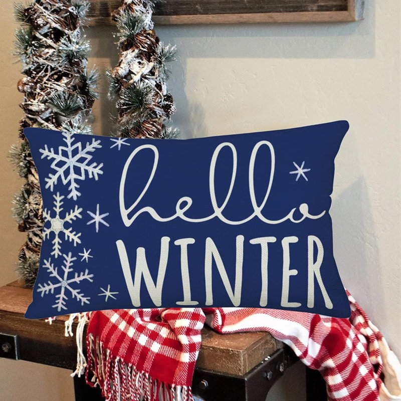 Housse de coussin Hello Winter Throw 12x20
