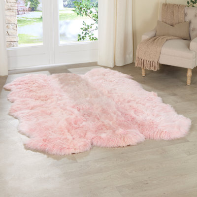 Olivier Solid Colour Sheepskin Area Rug