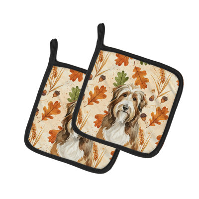 Paire de supports à casseroles Brown Beardy Collie Heirloom