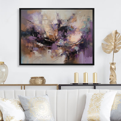 Purple Minimalims Enchantment - Art Print On Canvas