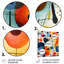 Colorful Mid Century Shapes 1 - Art mural géométrique en métal-101155055