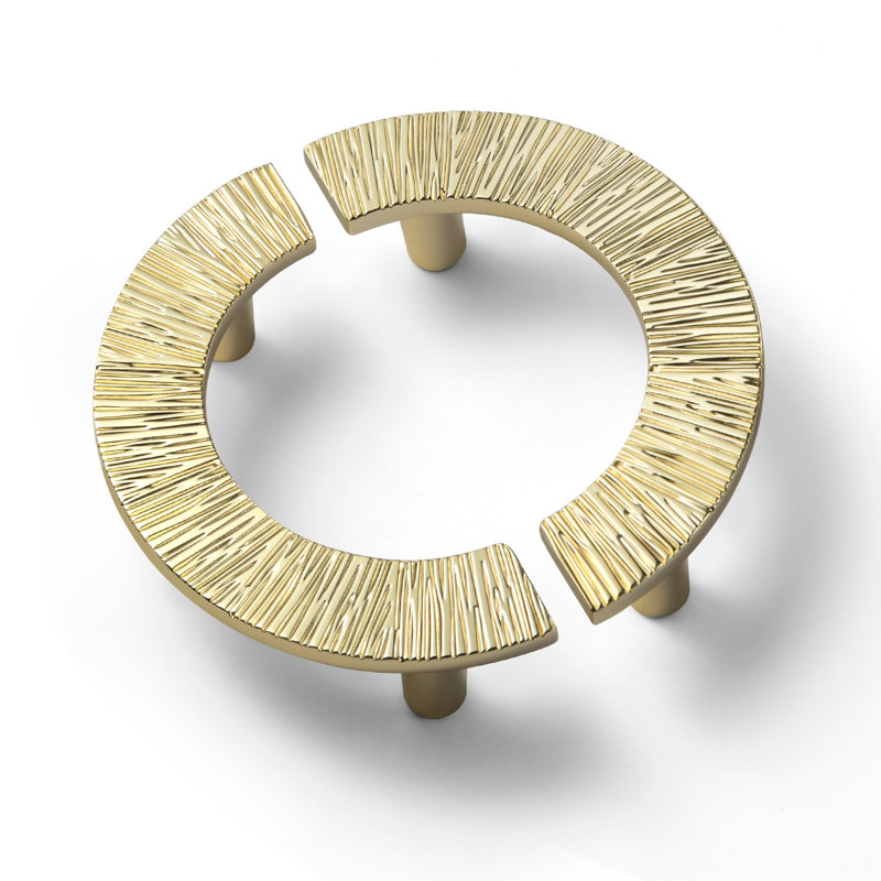 Novelty Irregular Cemicircle Finger Pull Multipack, Polished Gold