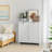 Tilted Laundry Hamper With Removable Basket, Hidden Laundry Hamper, Bathroom Laundry Hamper Storage Cabinet, Free-Standing Home Organizer, White