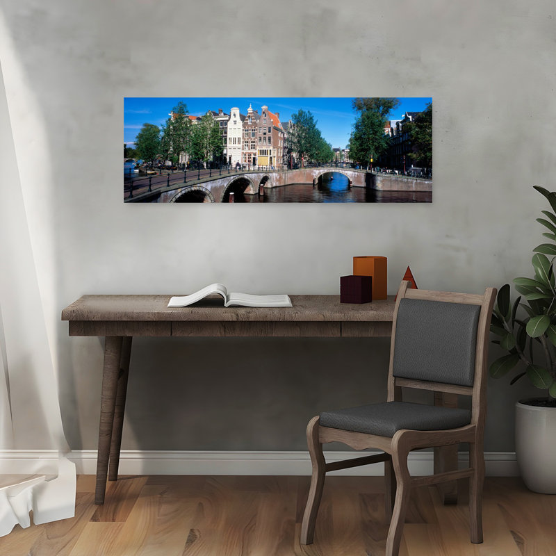 Maison en rangée, Amsterdam, Pays-Bas, architecture contemporaine, art mural, H 12 po x l 36 po