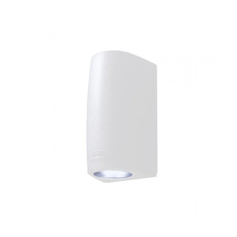 White 2 - Bulb 6.7cm H Frosted Glass Outdoor Flush Mount