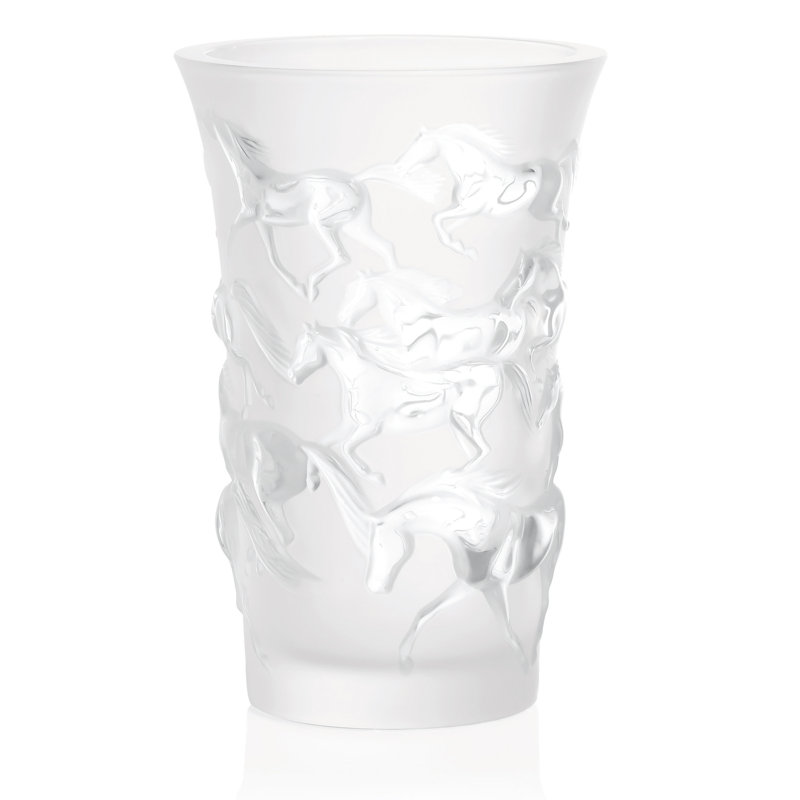 Mustang Handcrafted Crystal Table Vase