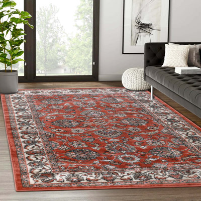 Tapis d'intérieur 100% polypropylène à motif floral traditionnel Superior Collection Elegant