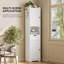 Armoire de salle de bain autoportante 68 po de hauteur 68 po - Éclairage, rangement, portes (bois massif / bambou, 4 finitions)