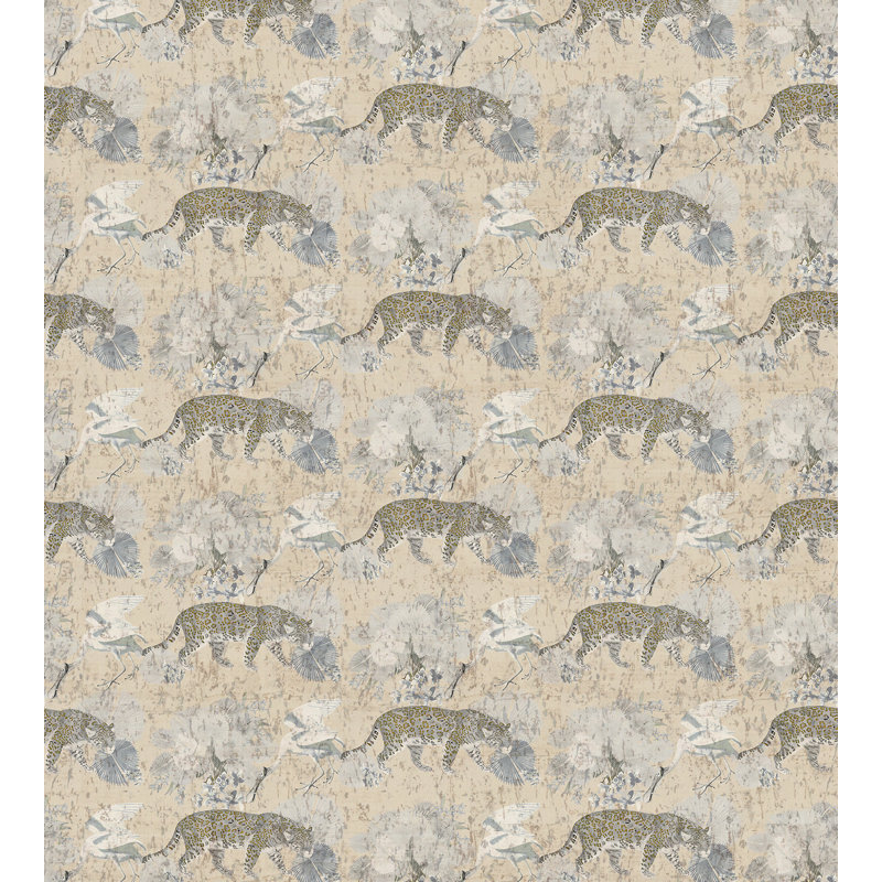Rouleau de papier peint Leopard Walk, Crème