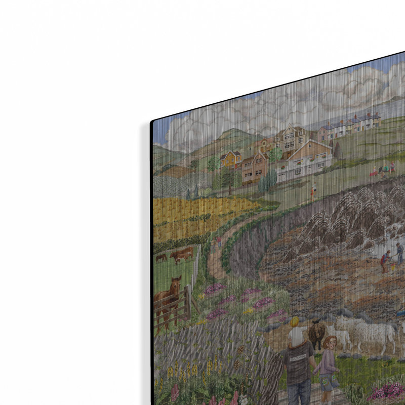  «Cornish Beach» par Gale Pitt, art mural en métal, 24 po x 16 po, H 16 po x l 24 po