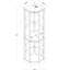 Vitrine lumineuse à 6 tablettes avec tablettes réglables en verre et dossier en miroir au fond cerisier-561107025
