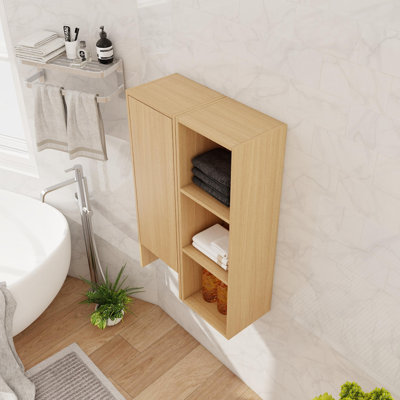 Meuble de salle de bain suspendu de 24 pouces avec 3 tablettes