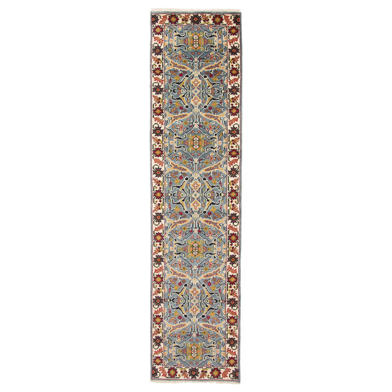 Tapis bleu clair Serapi Heritage 2 pi 4 po x 10 pi 0 po